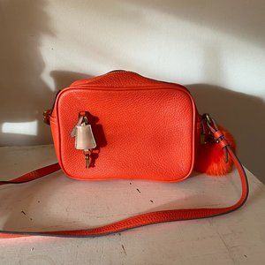 J. Crew Red Italian Leather Signet Bag